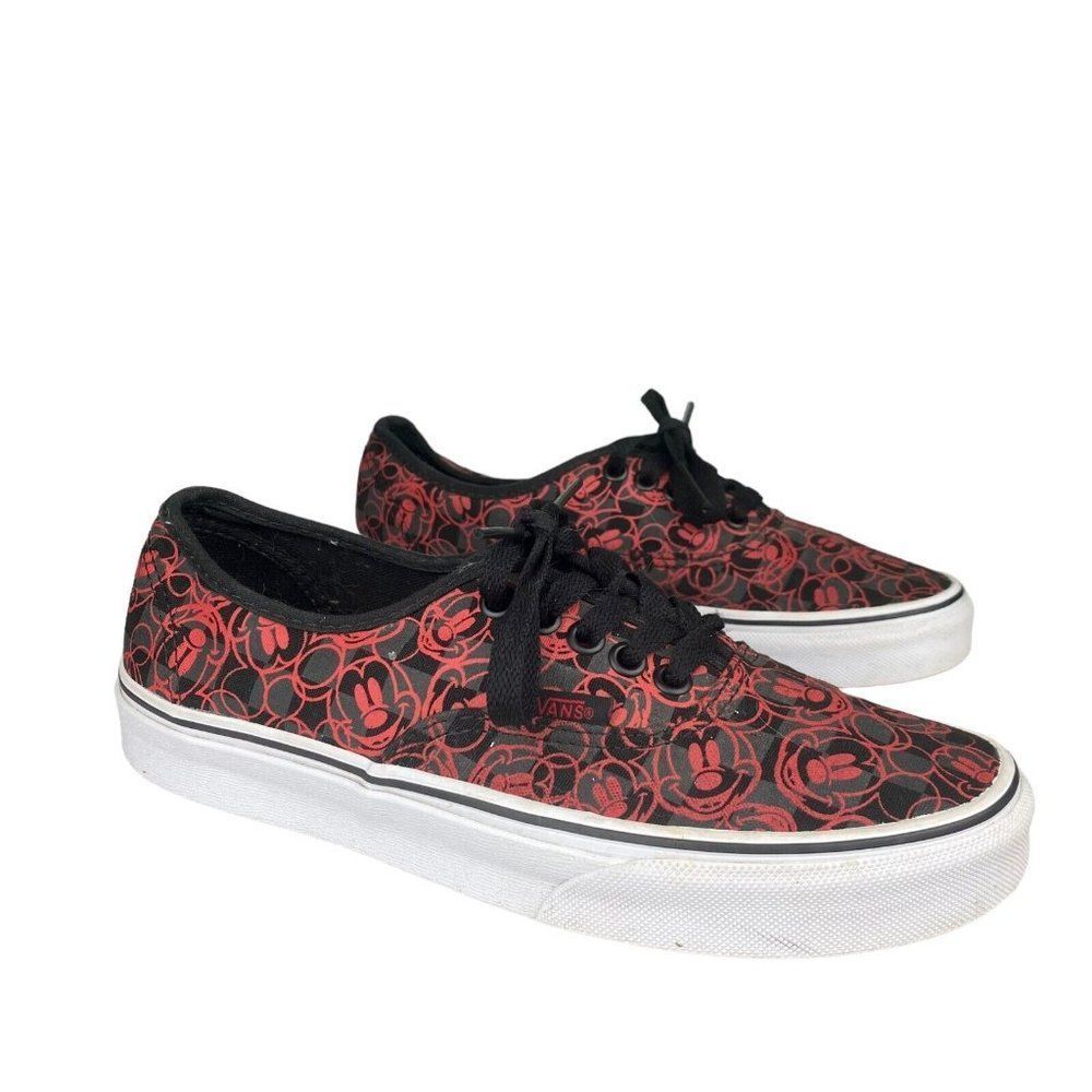 Vans x Disney Authentic Mickey Mouse Black Red Size W 8 M 6.5